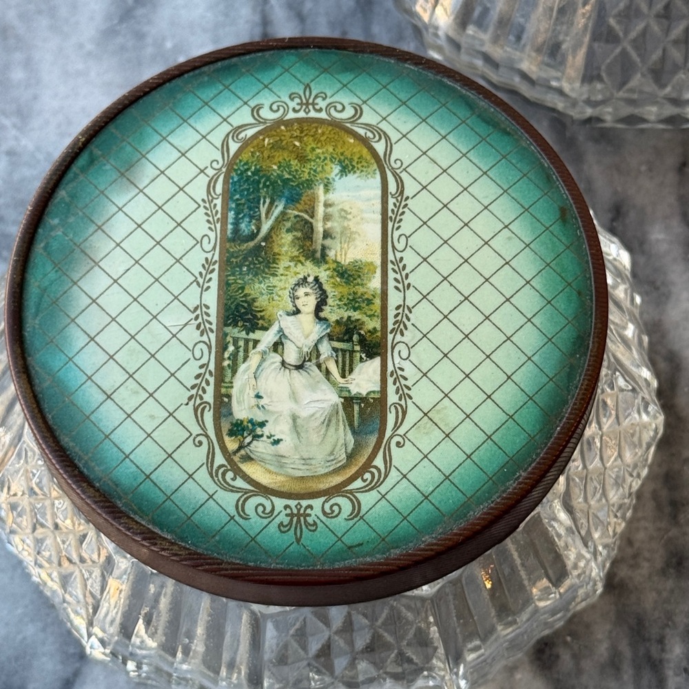 Victorian Glass Powder Jars - Picture 4 of 6
